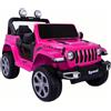 LEAN TOYS Jeep Auto Elettrica per Bambini 4x4 SUV Veicolo per Bambini EVA Pelle LED RC MP3