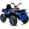 LEAN TOYS Mini Quad Elettrico Per Bambini 12V 4x45W EVA LED Blu