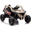 LEAN TOYS Auto Elettrica per Bambini Offroad Passeggino 24V 2x100W Eva Ruote LED RC 2.4G