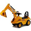LEAN TOYS Kinder Bagger Rutschauto Rutscher, Lauflernwagen Töpfchen, Schaufel, Gelb, 25kg