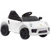 LEAN CARS Auto Elettrica Per Bambini 12V RC LED Auto Da Gioco Elettrica USB MP3 Bianco