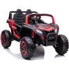 LEAN TOYS Elektro Auto Bambino SUV 4x4 Rosso Eva Pelle Bluetooth USB Telecomando