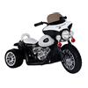 LEAN TOYS Kinder Motorrad Elettrico 6V LED Veicolo Bambini Roller Batteria Nero Polizia