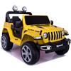 LEAN TOYS Kinder Elektroauto Jeep 4x4 Verniciato Sedili In EVA Pelle Telecomando LED MP3