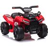 LEAN TOYS Bambini Quad Auto Elettrica Miniquad 6V MP3 USB LED Vettura per Atv Rosso