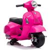 LEAN TOYS Kinder Roller Elettrico 6V LED Veicolo Bambini Vespa Scooter Rosa