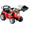 LEAN TOYS Auto Elettrica per Bambini Escavatore RC Telecomando LED Rosso