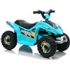 LEAN TOYS Kinder Quad Elettrico 6V, Mini Quad ATV, Bambini, Blu