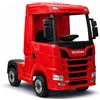 LEAN TOYS Kinderauto Elettroauto Scania 500R LKW 4x4 4x45W EVA Pelle Bluetooth USB LED