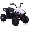 LEAN TOYS Kinder Quad Elettrico 2x45W EVA LED Miniquad ATV Bianco