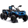 LEAN TOYS Kinder Quad Con Rimorchio Elektroauto 24V 4x4 EVA Bluetooth Mini Quad