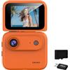 BELOWSYALER Fotocamera portatile 4K UHD con obiettivo grandangolare a 143 ° con batteria lunga per mountain bike e trail running, telecamera Vlog impermeabile