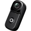 Elchuiaby Action Camera sportiva 4K, stabilizzata con giroscopio, design impermeabile IP68, obiettivo grandangolare, telecomando WiFi per viaggi avventurosi (nero 02)