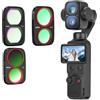 Generic ND e CPL per DJI Osmo Pocket 4 Pro, ND16 LPR Diffusion 1/4 Filtri Accessori per obiettivo della fotocamera, telaio in alluminio in vetro ottico multistrato, CPL+Diffusion 1/4+ ND2-32 regolabile