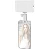 Horett Clip On Photo Light Luce LED Portatile per Luce LED per Selfie di Riempimento Telefono da 2500K a 9000K Luminosità Regolabile 120 Perline CRI 95+ con Batteria da (Bianca)