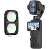 Generic ND & CPL per DJI Osmo Pocket 4 Pro, ND16 LPR Diffusion 1/4 Filtri Accessori per Obiettivi, Vetro Ottico Multirivestito Telaio in Alluminio, Diffusione 1/4