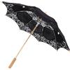 PLAFOPE Ombrello Design in Pizzo Nero da Sposa Elegante e Robusto di Grande Dimensione, Accessorio per Fotografia e Danza