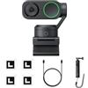 Insta360 Link2 Pack Treppiede 2.0 - PTZ 4K Webcam per PC/Mac, Sensore da 1/2, IA Tracking, HDR, Mic di cancellazione del rumore IA, Controllo gestuale per lo streaming, Videochiamate, Gaming