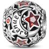 QIKAOLA Ciondolo Bead Charm Perline pietra di nascita S925 per bracciali europee regalo per donne