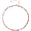 Clearine Collana da tennis classica in oro con zirconi cubici da donna, Zirconia cubica, Zirconia cubica