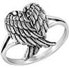 AeraVida Anello in argento Sterling 925 con ali d'angelo piegate e Argento, 7, cod. PR-0761