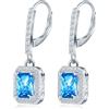 MICSAVI Orecchini Pendenti Zircon da Donna in Argento 925, Pietre Taglio rotondi/a forma di cuore/a forma di fiore/ovali/a goccia/quadrati, Gioielli per Moglie Mamma Fidanzata