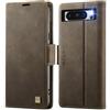Teeirllim Custodia per Google Pixel 8 Pro, PU Pelle Portafoglio Flip Case,Blocco RFID Carta Fessura, Funzione Supporto, Antiurto Case Cover per Google Pixel 8 Pro - Marrone