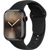 SRena C1B for Cinturino Apple Watch 38 40 41 42 44 45 46 mm,Ultra e Ultra 2,SE,Serie 7/8/9/10 - Compatibile con Tutti i Modelli,Nero