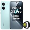 XIAOMI POCO X8 Pro Smartphone 8+256GB,processore Dimensity 8500-Ultra,batteria da 6500 mAh,sensore Sony IMX882 da 50 MP con OIS,fotocamera da 50 MP,Verde,incluso Smart Watch