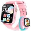 Ucani 4G Orologio Smartwatch Bambini, Smartwatch per Bambini con GPS, SOS, Videochiamata/Telefono/Chat, Modalità Scuola, Sveglia, Contapassi Smartwatch per Ragazze e Ragazzi dai 4-12 Anni (Rosa aranciato)