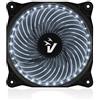 Vultech HL-02WH Ventola di Raffreddamento Star LED Bianco, 12 cm, 1200 Rpm, 3 Pin + 4 Pin (Molex)