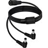 YINGAYOU Cavo Splitter DC 5.5mm x 2.1mm Angolo Retto 6V 12V 24V Cavo di Prolunga di Alimentazione CC DC Jack Maschio a Femmina per CCTV, DVR, LED Strip, Monitor (1 Femmina a 2 Maschio, 0.7 m/2.2 ft)