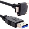 JSER Xiwai Down Up - Cavo dati USB 3.1 Tipo-C con doppia vite di bloccaggio al cavo dati USB 3.0 standard, 90 gradi per fotocamera (3,0 m)