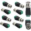 Mugetech Connettori video Balun maschio BNC con terminale a vite, per telecamera di sicurezza CCTV CAT5, 10 pezzi