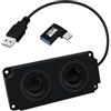 YINGAYOU Altoparlanti Stereo USB 3W 20KHz Altoparlanti Diffusori da Scaffale Active Adattatore USB C in Dotazione per Videogiochi, Musica, Computer, Telefoni, MP3, MP4 (Nero 0.7 m)