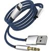 Kefiany Adattatore da Lightning a Jack Aux Cavo per auto Cuffie (1,2 M) per iPhone 14 13 Pro Max per Apple Jack da 3,5 mm Audio USB Cavo di ricarica Cavo di ricarica Cavo audio Cavo altoparlante stereo