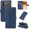 LACAE Cover a Libro per Honor 600 / Honor 600 Pro | Custodia Flip in Pelle PU, Porta Carte, Chiusura Magnetica, Funzione Supporto, Case, Blue