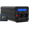 EDECOA Inverter 2000w Onda Modificata Trasformatore di Potenza Convertitore DC 24v in AC 220v 230v Schermo LCD Invertitore 2x USB per camion nuovo telecomando (4e génération)