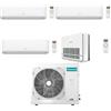 Hisense Climatizzatore Condizionatore Hisense Split + Console Serie Turbo R32 Quadri Split Inverter 9000 + 9000 + 9000 + 12000 BTU con U.E. 4AMW81U4RJC NOVITÁ Classe A++/A+