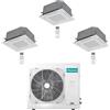 Hisense Climatizzatore Condizionatore Hisense Cassetta 4 vie R32 Trial Split Inverter 9000 + 12000 + 12000 BTU con U.E. 4AMW81U4RJC NOVITÁ Classe A++/A+