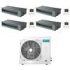 Hisense Climatizzatore Condizionatore Hisense Canalizzabile R32 Quadri Split Inverter 9000 + 9000 + 9000 + 12000 BTU con U.E. 4AMW81U4RJC Classe A++/A+