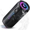 coioc Altavoz Bluetooth Portátil 25W, Potente Altavoz Bluetooth, Altavoces Graves Duales, 25H Reproducción, IPX7, RGB, Emparejamiento TWS, AUX, TF, USB, Ideal Para Actividades Aire Libre, Fiestas,Viajes.
