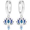 CYCUFF Orecchini a cerchio in argento Sterling 925 con zirconi cubici colorati per le donne Set orecchini regali per voi, orecchino, Argento sterling, Zirconia cubica