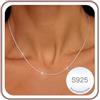 Aretas Collana da donna in argento S925, 1,5mm, senza ciondolo, gioiello regalo per donne, ragazze, fidanzate, 41cm, Metallo, Non pietra preziosa