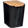 5 five simply smart 5five - cestino con coperchio in bambù naturéo 5l nero
