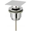 FF FF FF Piletta click/clack square alta cromata - Attacco 1 1/4 | Altezza 35 mm - Idrhaus