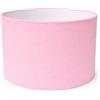 ArG Lighting Paralume Cilindro con Tessuto Cotone, Fatto a Mano, per Lampada da Tavolo, Sospensione, Piantana (35 cm Diametro, 23 cm Altezza, Rosa)