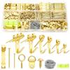 Haoh Set di Ganci per Quadri Muro, 372 Pezzi Chiodi per Quadri Muro con Viti e Gancetti per Quadri, Chiodini per Appendere Quadri, Foto, Orologio, Pittura, Specchio (Carico massimo 75 lb)