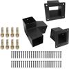 Zoegneer Staffa da parete inclinata per tetto pergolato per trave 4 x 4, supporto per copertura patio in acciaio nero (set sinistro 15°)