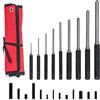 EASYKEENECOM Set di 9 cacciaviti da 1,5 mm a 8 mm, 40CR-V, in acciaio e 13 pezzi, per legno, plastica, pelle, gioielli e artigianato (con custodia per conservazione)